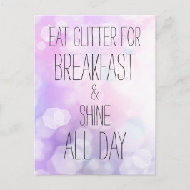 Carte Postale Brille toute la journée - Citation d'amitié pourpr