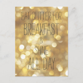 Carte Postale Brille toute la journée - Gold Sparkles Friendship