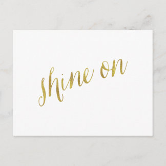 Carte Postale Briller Sur Le Devis Faux Gold Foil Citations Spar
