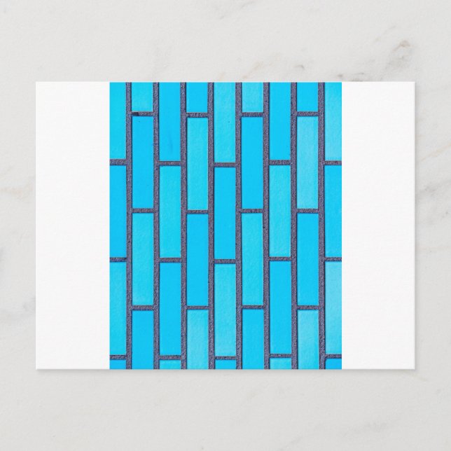 Carte Postale brique bleue (Devant)