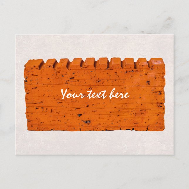 Carte Postale Brique Orange - Atom De La Création (Devant)