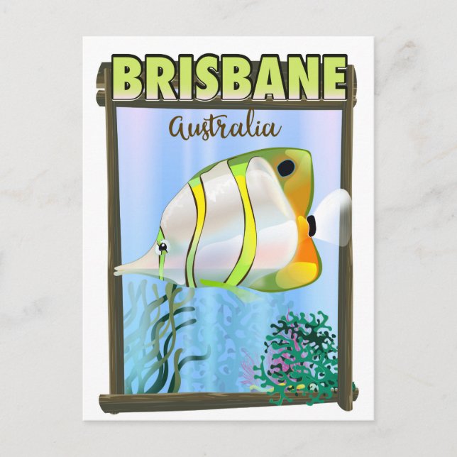 Carte Postale Brisbane Australie poster de voyage tropical (Devant)
