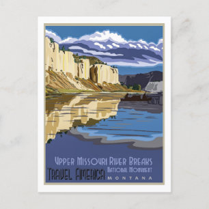 Carte Postale Brise du Missouri Supérieur, monument national
