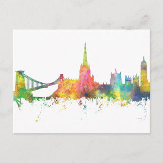 CARTE POSTALE BRISTOL, UK SKYLINE