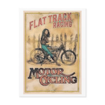 Carte Postale britannique 1900 moto de course deau