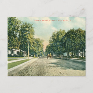 Carte Postale Broad St., Red Bank, NJ 1910 Vintage