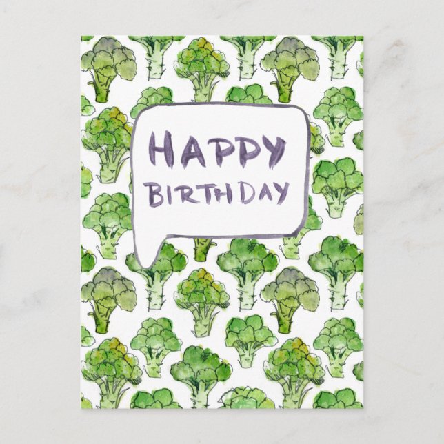 Carte Postale Broccoli - Joyeux anniversaire (Devant)