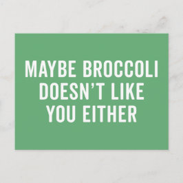 Carte Postale Broccoli n'aime pas que vous citiez drôle