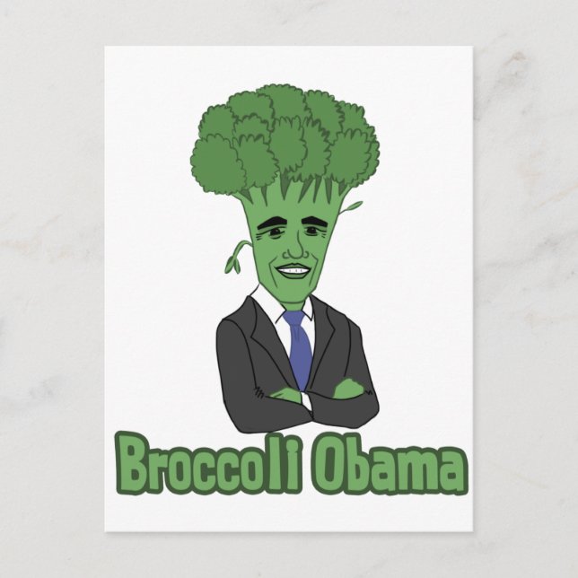 Carte Postale Broccoli Obama (Devant)