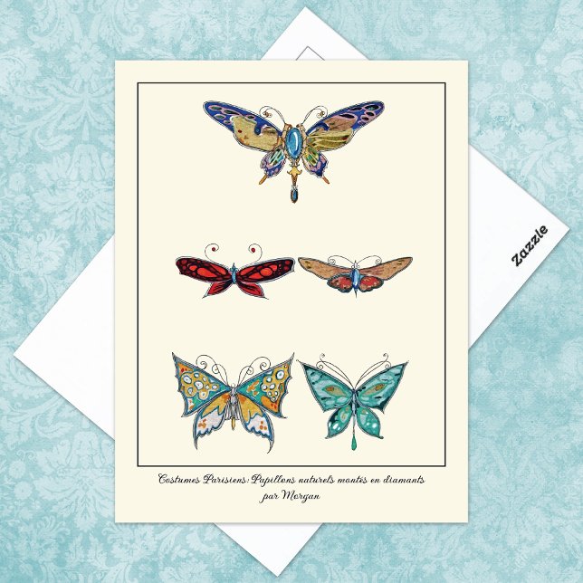 Carte Postale Broches ornementales à bijoux papillon (Créateur téléchargé)