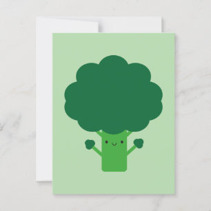 Carte Postale Brocoli Kawaii