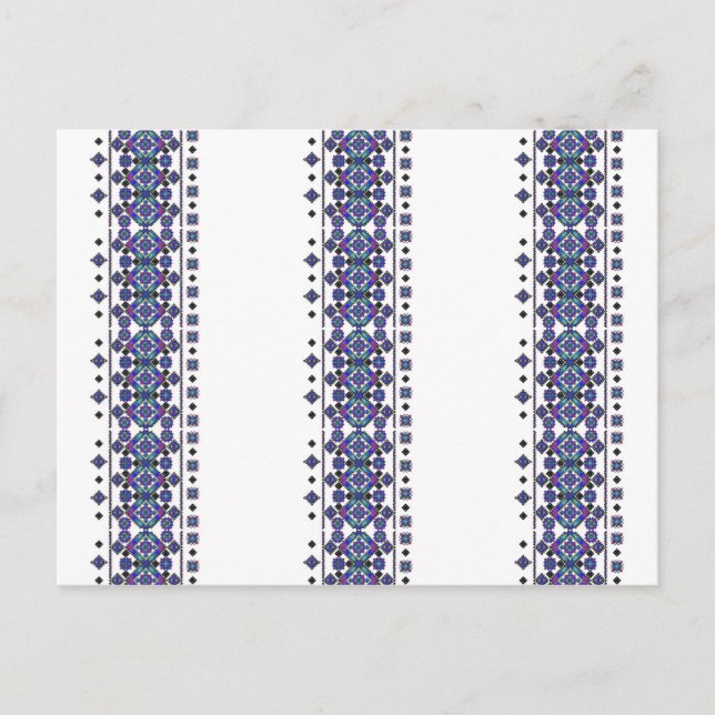 Carte Postale Broderie bleue (Devant)