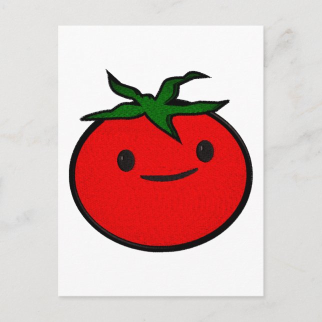 Carte Postale Broderie de tomates mignonnes Imprimer (Devant)