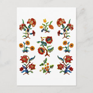 Carte Postale Broderie traditionnelle Monmouth Jacobean