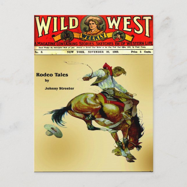 Carte postale "Bronc Rider" Cowboy Western Rodeo (Devant)