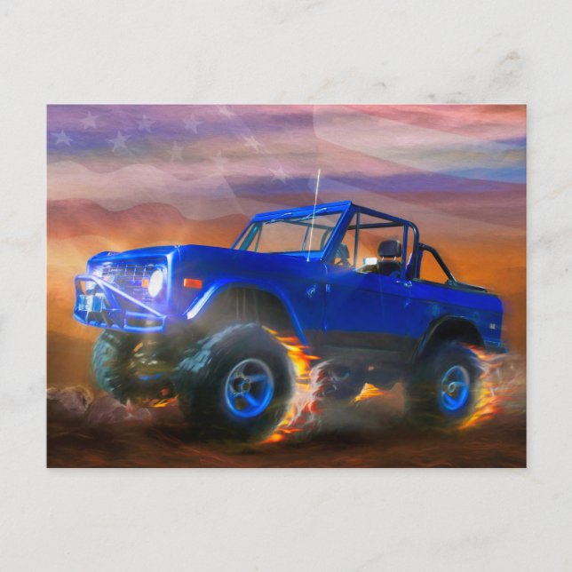 Carte Postale Bronco 4X4 "OFF ROAD RAGER" (Devant)