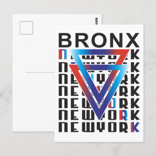 Carte Postale Bronx NYC : Gris géométrique et force urbaine