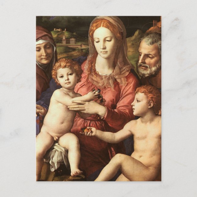Carte Postale Bronzino - Sainte Famille (Devant)
