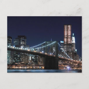 Carte Postale Brooklyn Bridge à Night, New York City