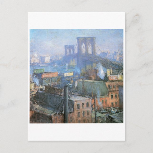 Carte Postale Brooklyn Bridge, East River, vers 1916 (Devant)