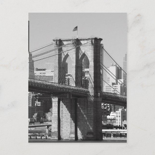 Carte Postale Brooklyn Bridge et Manhattan Skyline (Devant)