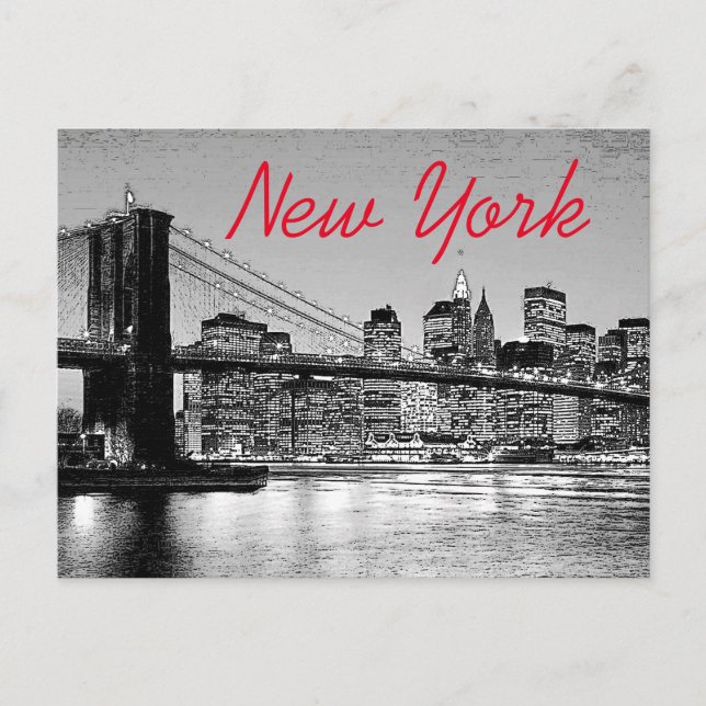 Carte Postale Brooklyn Bridge New York City (Devant)