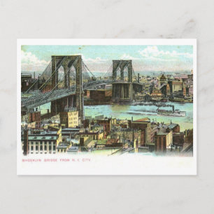 Carte Postale Brooklyn Bridge, New York City 1910 Vintage