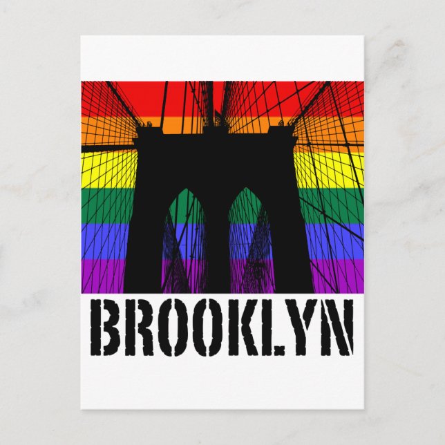 Carte Postale Brooklyn Bridge silhouette orgueil 2 (Devant)
