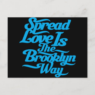 Carte Postale Brooklyn Love Blue