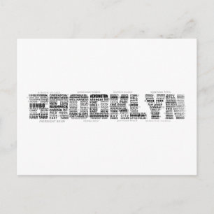 Carte Postale Brooklyn NY Design de typographie