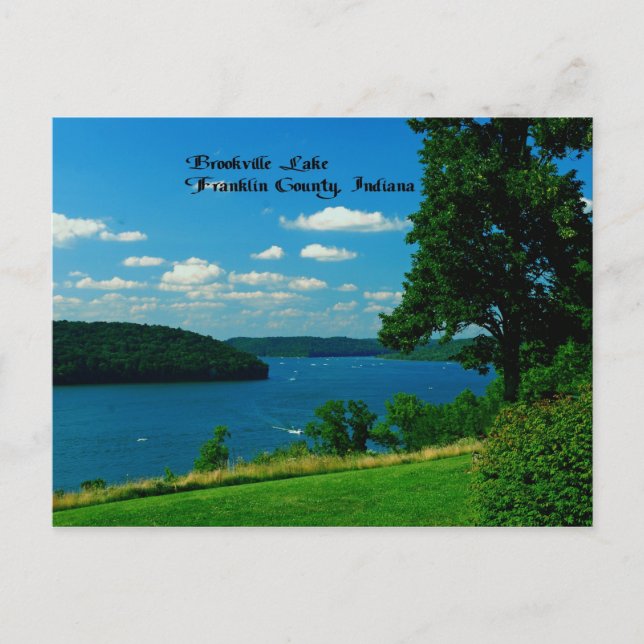 Carte Postale Brookville Lake, Franklin County Indiana (Devant)