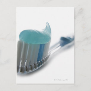 Carte Postale Brosse à dents et dentifrice