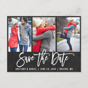 Carte Postale Brosse de tableau noir Script 3 Photo Enregistrer 