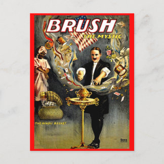 Carte Postale Brosse l'affiche du magicien mystique