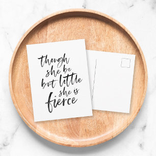 Carte Postale Brosse Script Petit Mais Fierce William Shakespear