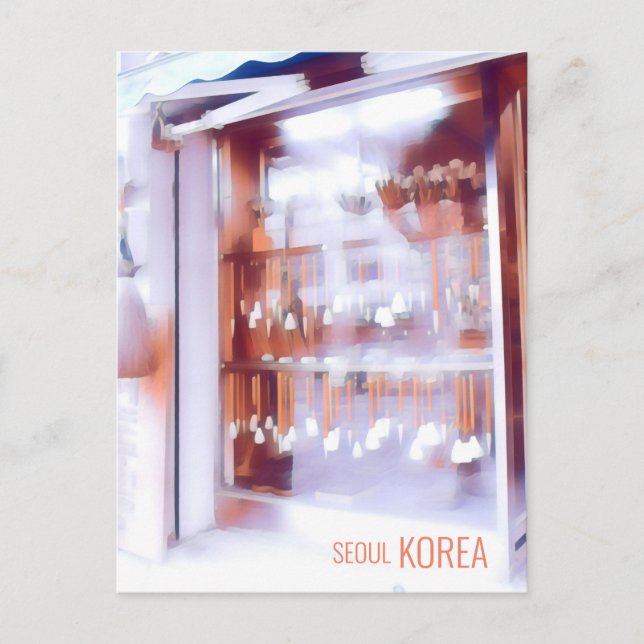 Carte Postale Brosses de calligraphie magasin d'antiquités Corée (Devant)