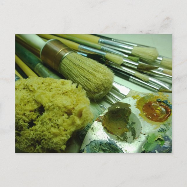 Carte Postale Brosses et peinture (Devant)