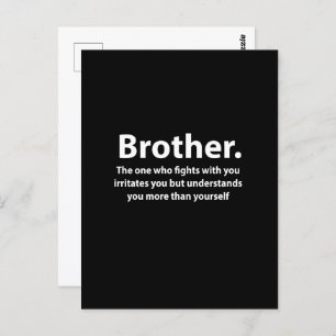 Carte Postale Brother Typographie Brother
