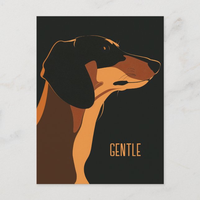 Carte Postale Brown Dachshund (Devant)