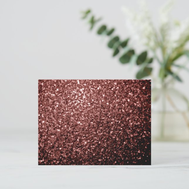Carte Postale Brown rouge faux Parties scintillant scintille (Debout devant)