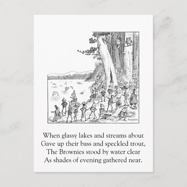 Carte Postale Brownies Au bord du lac (Devant)