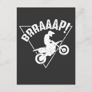 Carte Postale Brraaap Funny Dirt Bike Motocross Rider