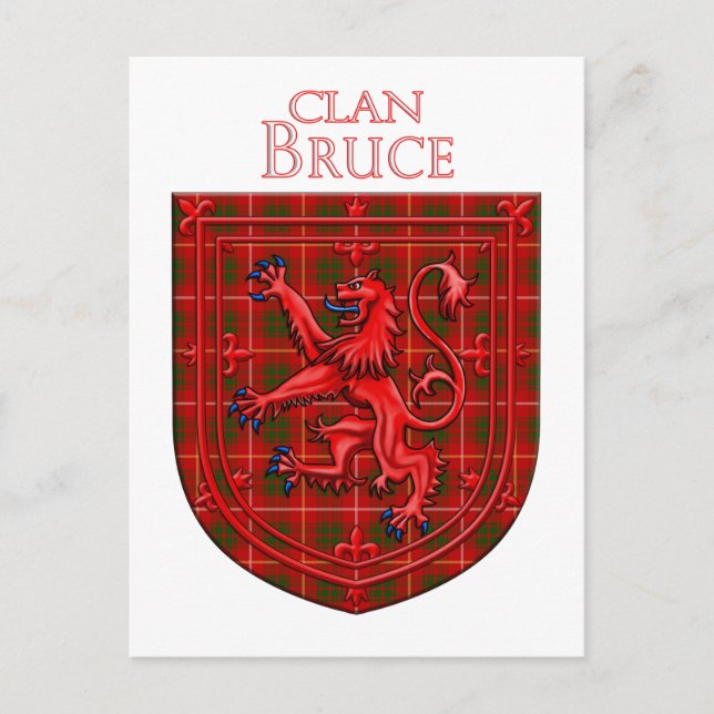 Carte Postale Bruce Tartan Scottish Plaid Lion Rampant (Devant)