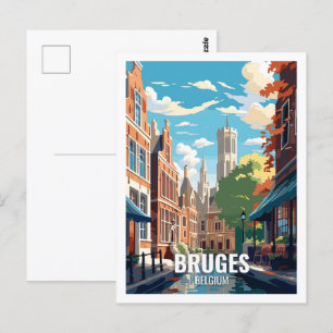 Carte Postale Bruges Belgique Les Lieux De Voyage Célèbres