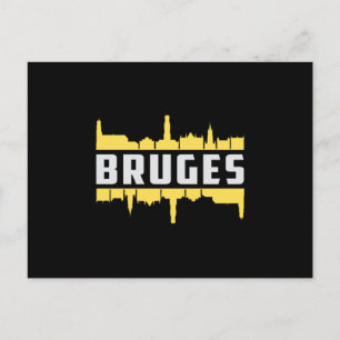 Carte Postale Bruges Belgique Ville Skyline Ville Ville Ville Fu