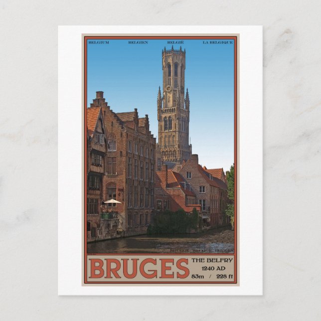 Carte Postale Brugge - Le Beffroi (Devant)