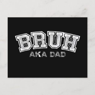 Carte Postale Bruh AKA Papa Drôle Fête des pères Fils Fille Fami
