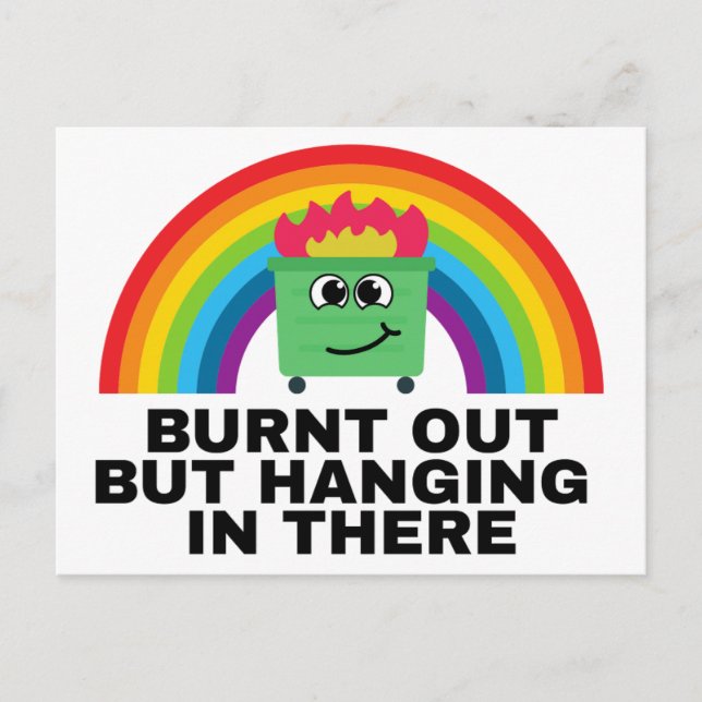 Carte Postale Brûlé mais accroché là-bas Étiquettes (Devant)