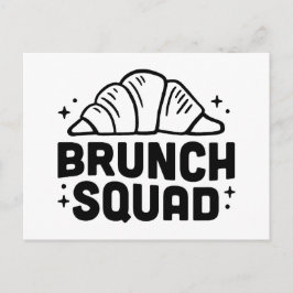 Carte Postale Brunch squat esthétique croissant citations amoure
