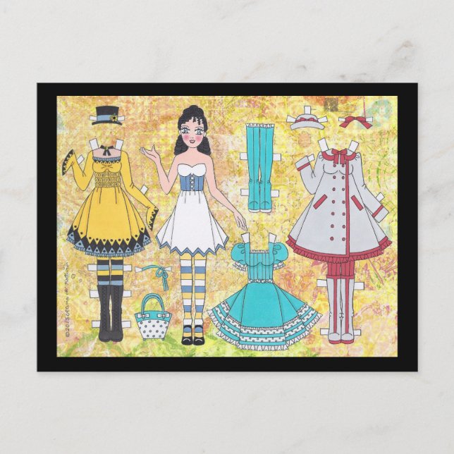 Carte postale Brunette Lolita Papier (Devant)